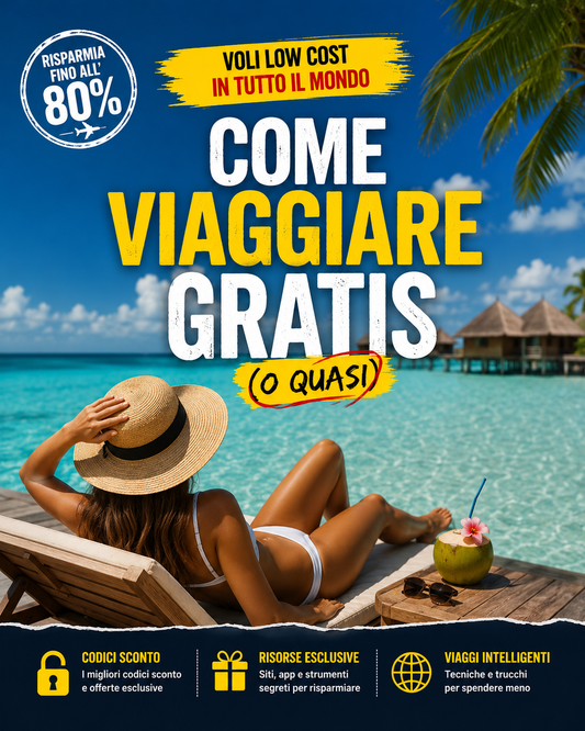✈️ volare Gratis o quasi in giro per il mondo (pacchetto base)